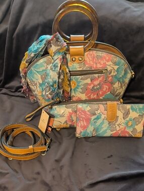 Patricia Nash Meldola dome satchel 3 Piece Set